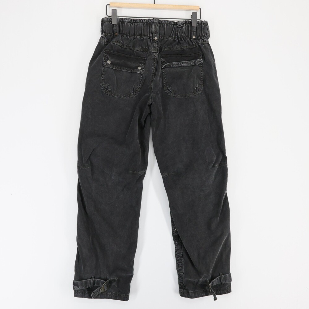 We The Free People Cant Compare Slouch Cargo Pants Womens S Black Elastic Waist - Picture 2 of 12